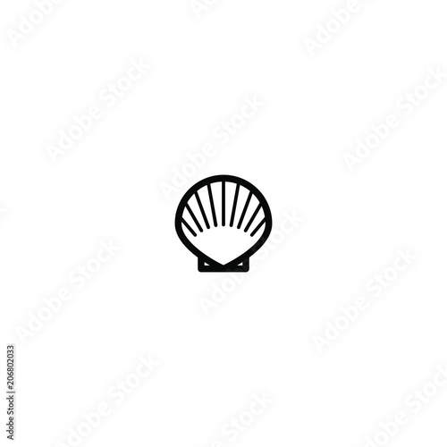 Shell line icon vector illustration symbol pictogram