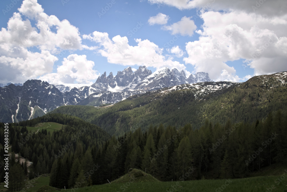 view of an alpine mountain landscape