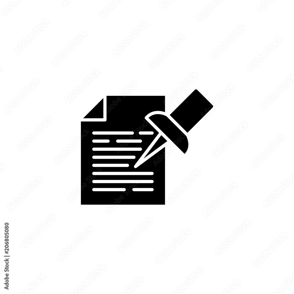 Important note black icon concept. Important note flat vector symbol, sign, illustration. Important note black icon concept. Important note flat vector symbol, sign, illustration.