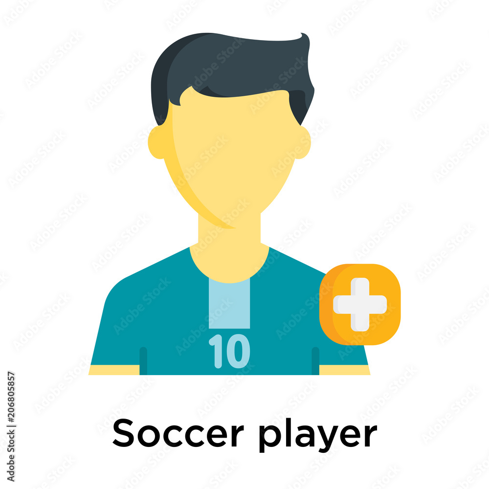 Soccer player icon vector sign and symbol isolated on white background Soccer player icon vector sign and symbol isolated on white background