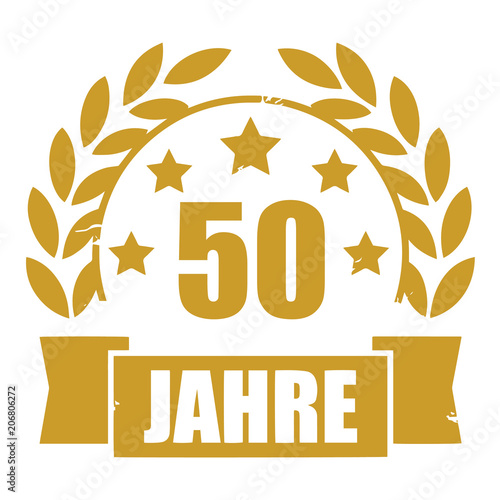 goldener Stempel Jubiläum 50 Jahre
