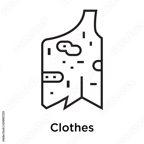 Clothes icon vector sign and symbol isolated on white background