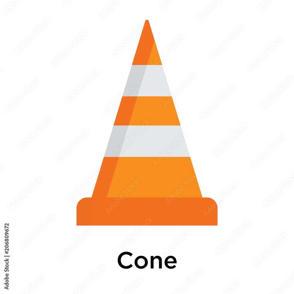Cone icon vector sign and symbol isolated on white background Cone icon vector sign and symbol isolated on white background
