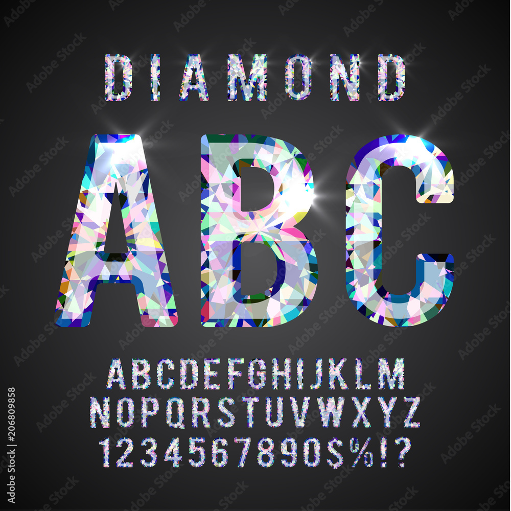 Colorful Diamond ABC Gemstone Styled Alphabet Letters Collection colorful-diamond-abc-gemstone-styled-alphabet-letters-collection