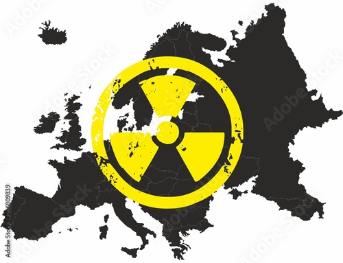 radioactivité sur carte de l'europe