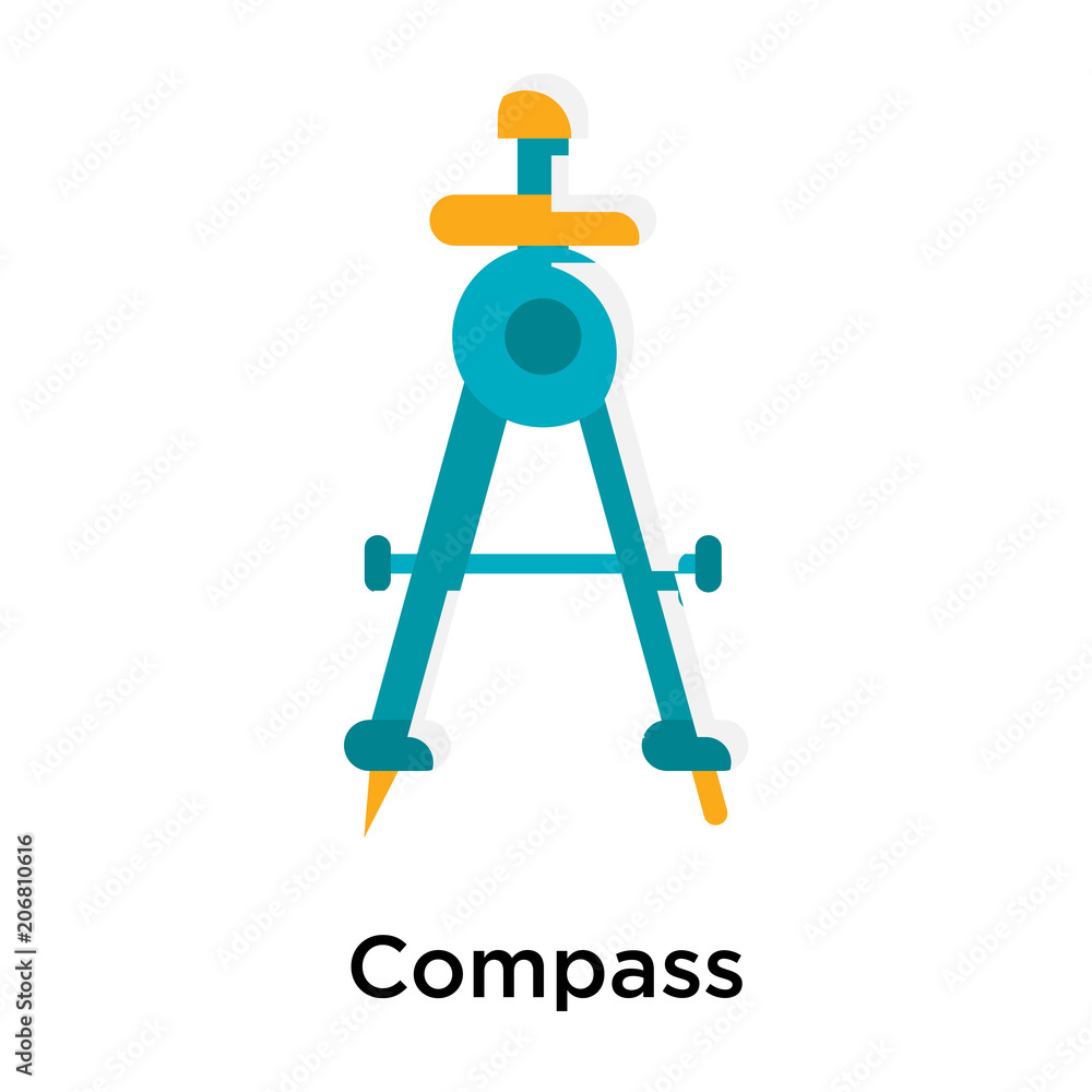 Compass icon vector sign and symbol isolated on white background Compass icon vector sign and symbol isolated on white background