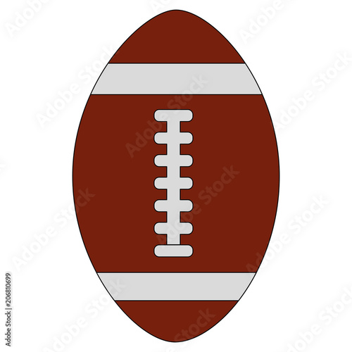 american football ball equipment sport vector illustration