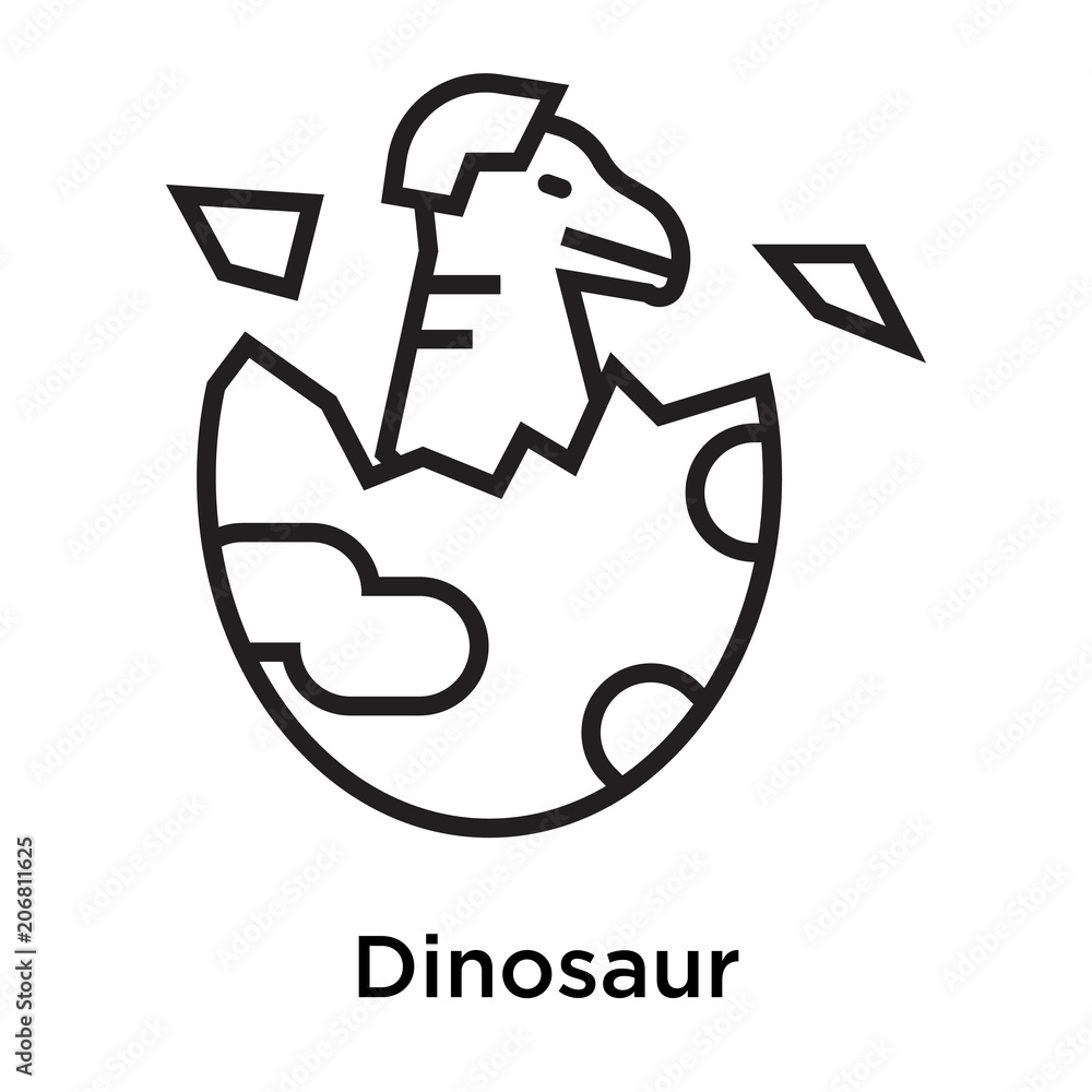 Dinosaur icon vector sign and symbol isolated on white background Dinosaur icon vector sign and symbol isolated on white background
