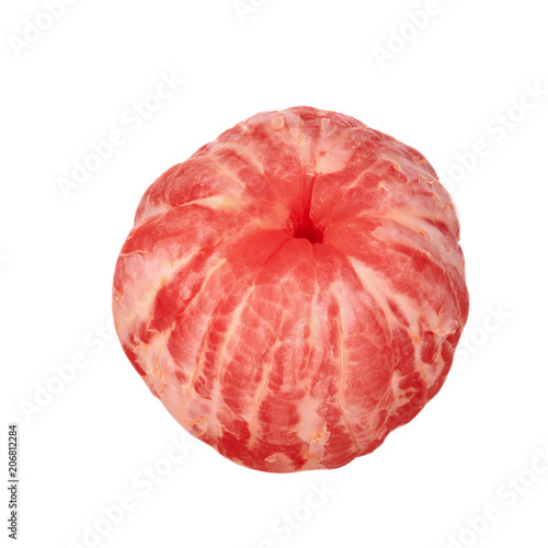 peeled grapefruit isolated