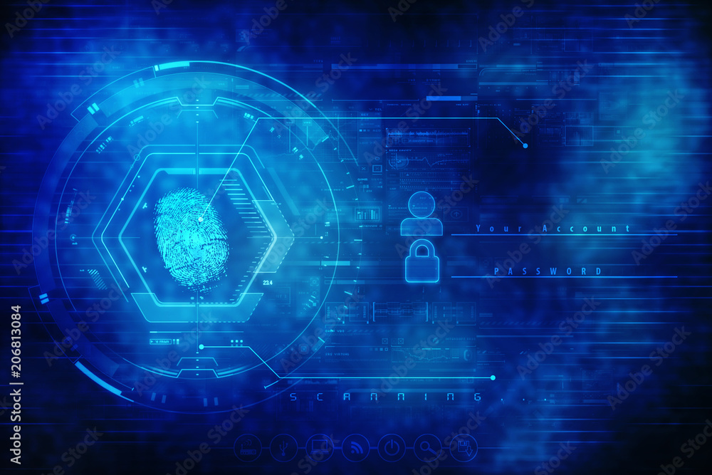 Fingerprint Scanning Technology Concept 2d Illustration
Fingerprint Scanning Technology Concept 2d Illustration
