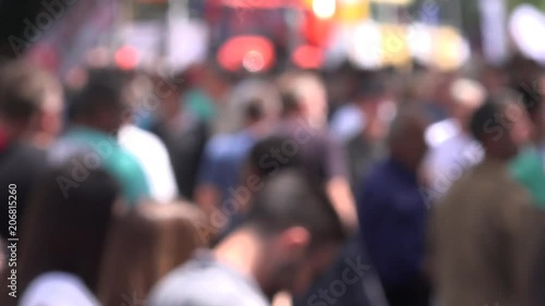 Wallpaper Mural Blur crowd on city street, defocused group of people walking. General data protection regulation GDPR concept. Torontodigital.ca