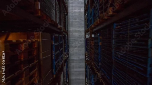 Timelapse Industrial Storehouse Shelves 4k