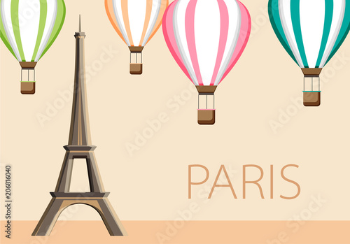 Paris background with Eiffel Tower.