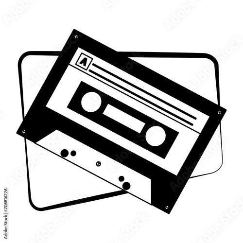 cassette music retro style vector illustration design