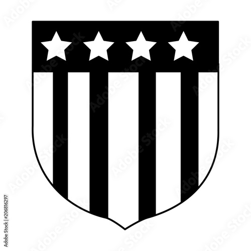 united stated of america shield vector illustration design