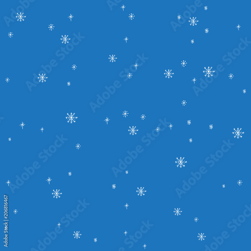 Snowflakes vector icons frozen star Christmas frost decoration icons snow winter flakes elemets Xmas holiday design pattern background