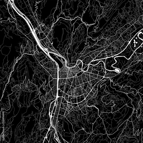 Area map of Grenoble, France photo