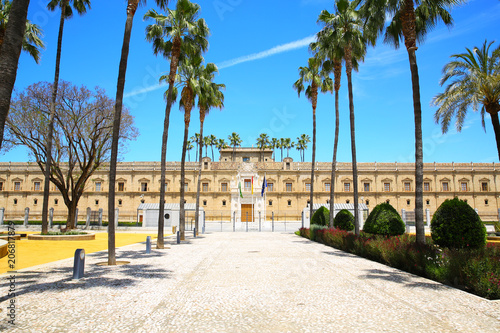 Print op canvas The historic Parliament Building of Andalusia in Sevilla, Spain