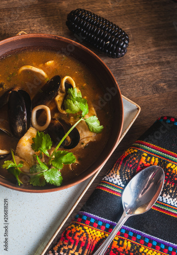Pariuela traditional peruvian soup