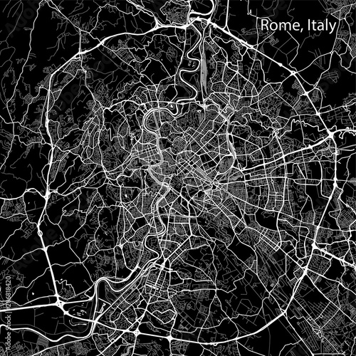 Area map of Rome, Italy