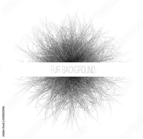 Realistic image of a vector fur ball