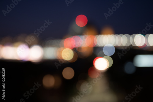 Bokeh background of city lights