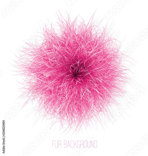 Realistic image of a vector fur ball