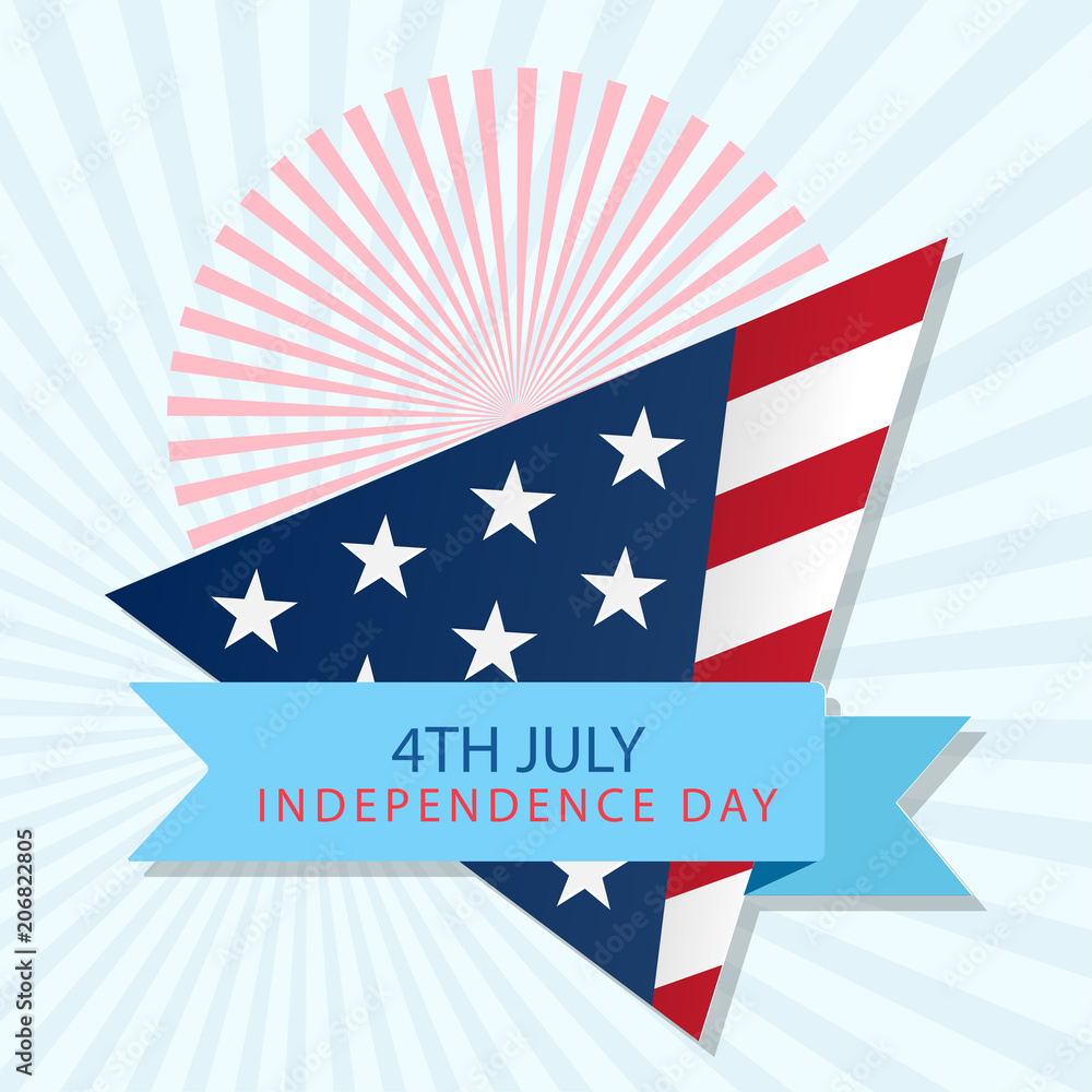 Fototapeta premium Happy independence day United States of America 4th of July.