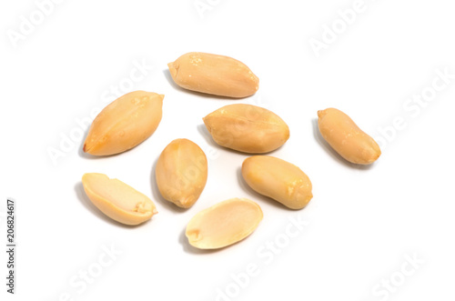 group of peeled peanuts