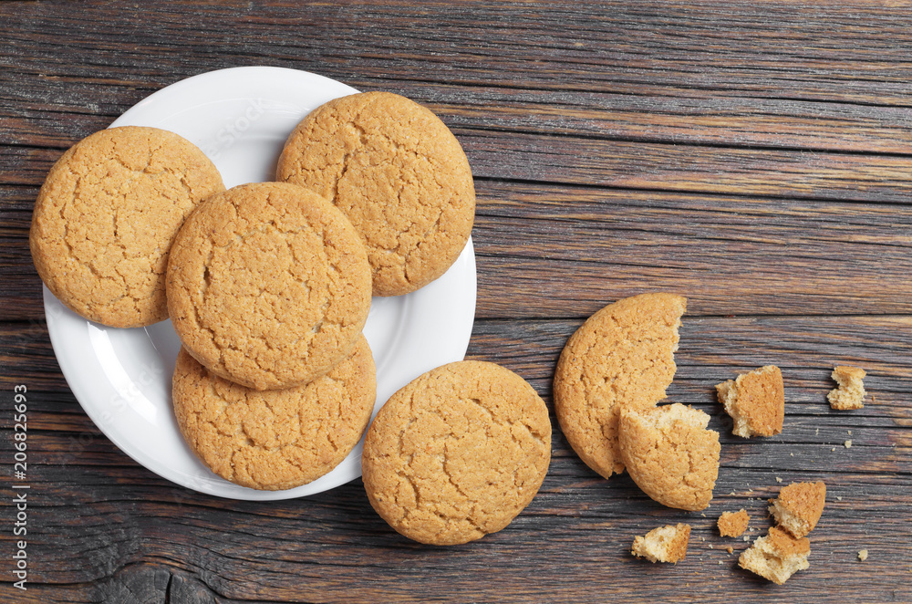 Oatmeal cookies on table Oatmeal cookies on table