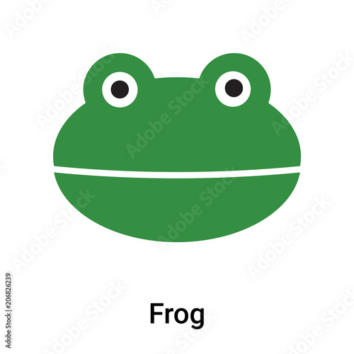 Frog icon vector sign and symbol isolated on white background
