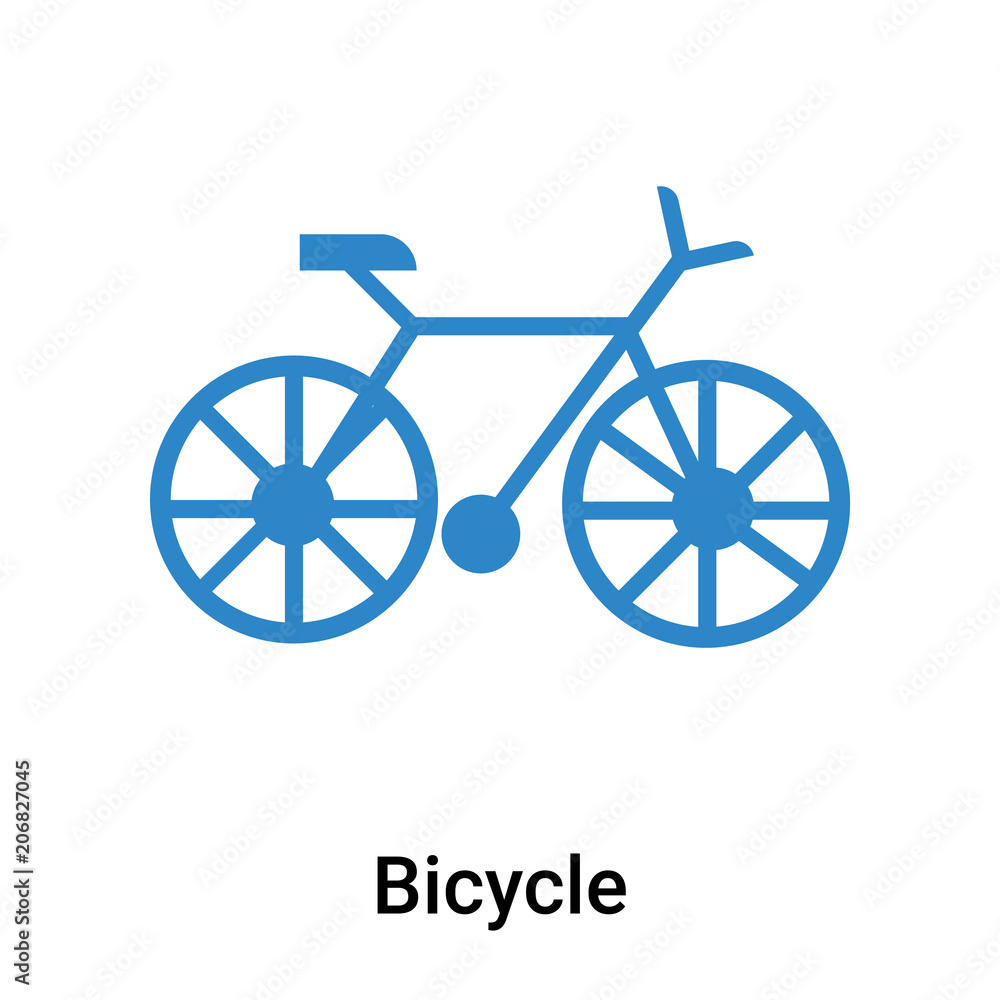 Bicycle icon vector sign and symbol isolated on white background