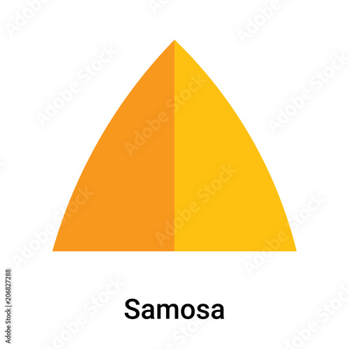 Samosa icon vector sign and symbol isolated on white background