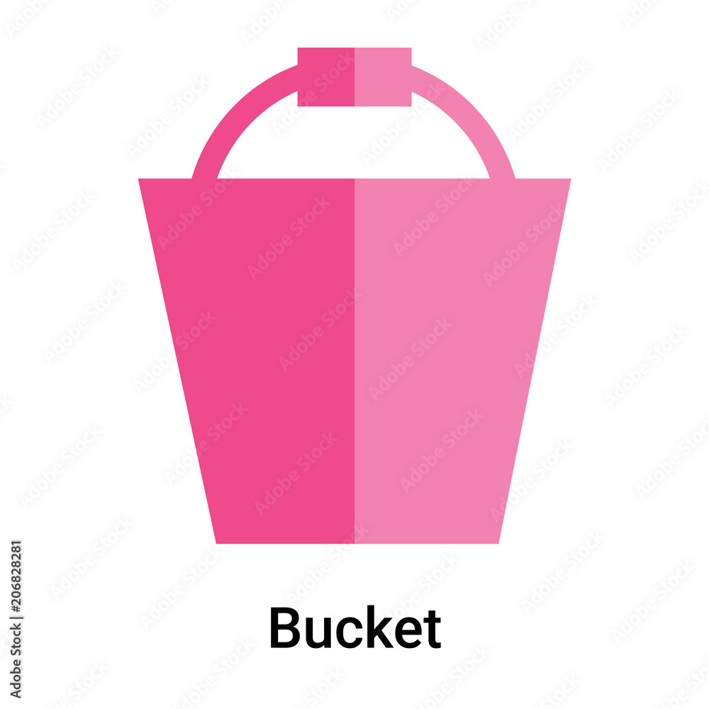 Bucket icon vector sign and symbol isolated on white background Bucket icon vector sign and symbol isolated on white background