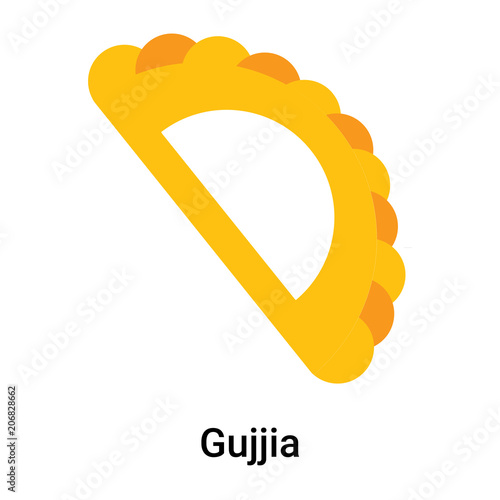 Gujjia icon vector sign and symbol isolated on white background photo