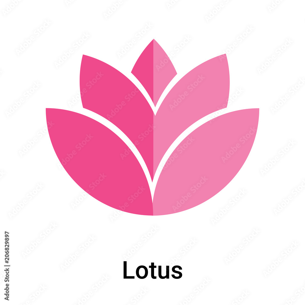 Lotus icon vector sign and symbol isolated on white background Lotus icon vector sign and symbol isolated on white background