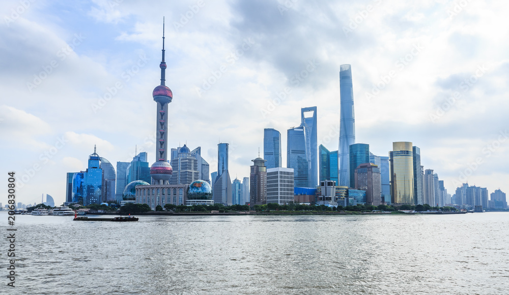 Shanghai,China city skyline on the Huangpu River