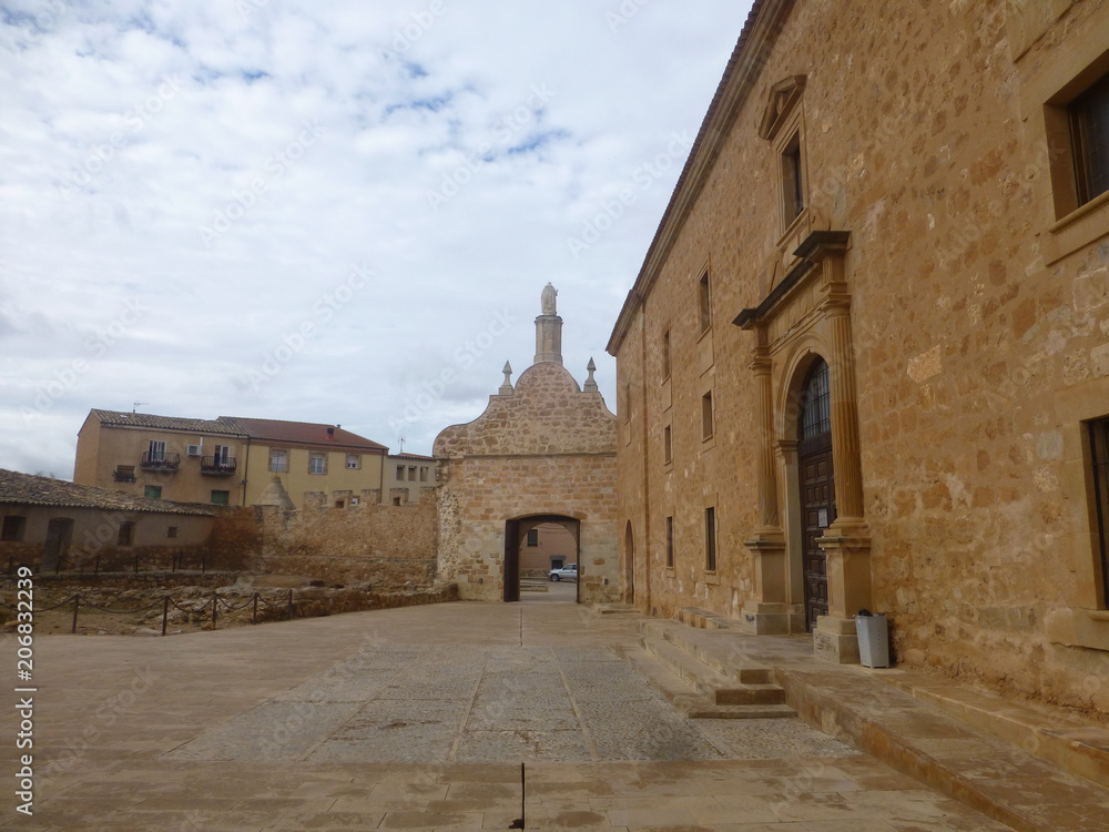 Monasterio Cisterciense en Santa María de Huerta, pueblo de Soria, en la Comunidad Autónoma de Castilla y León (España) 