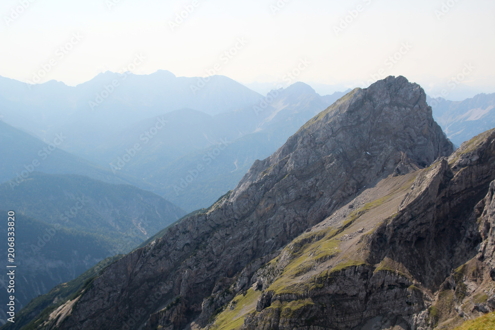 Fototapeta premium The top of Karwendel, Mittenwald, Germany