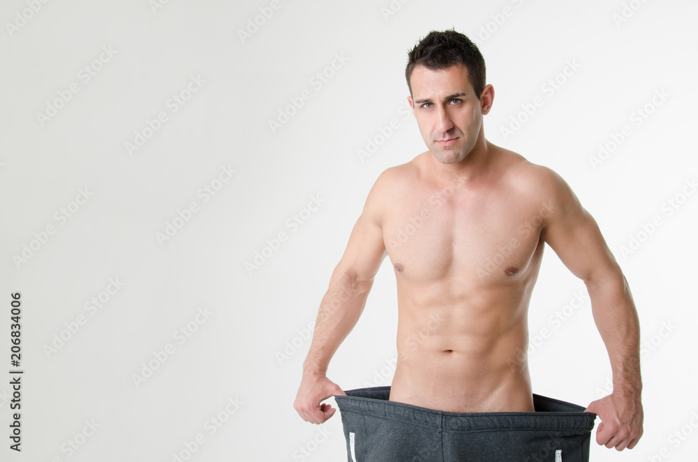 Fototapeta premium Diet. Athletic sexy man. 