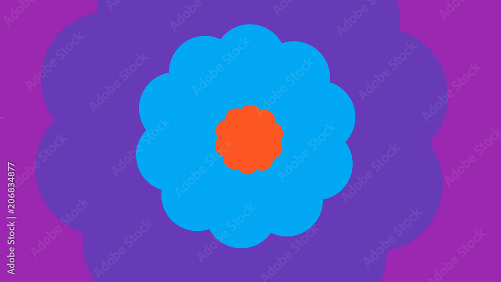 Cartoon background with colorful flowers Cartoon background with colorful flowers