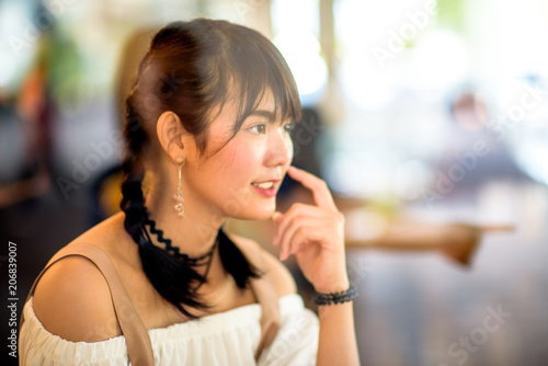 Asian girl portrait select focus