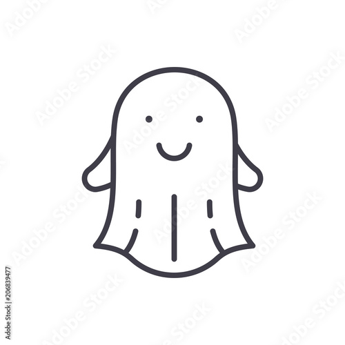 Ghost stories black icon concept. Ghost stories flat vector symbol, sign, illustration.