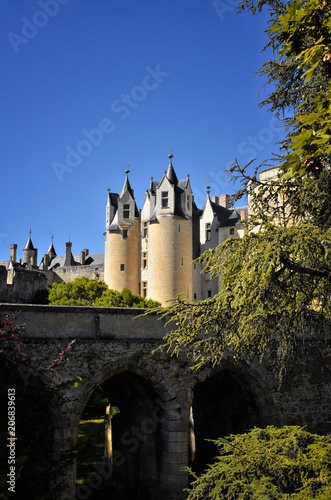 Montreuil-Bellay, French tourist destination, detail of the medieval castle photo