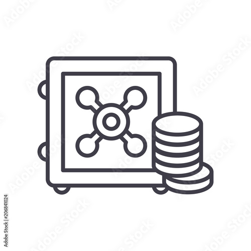 Reserve fund black icon concept. Reserve fund flat  vector symbol, sign, illustration.