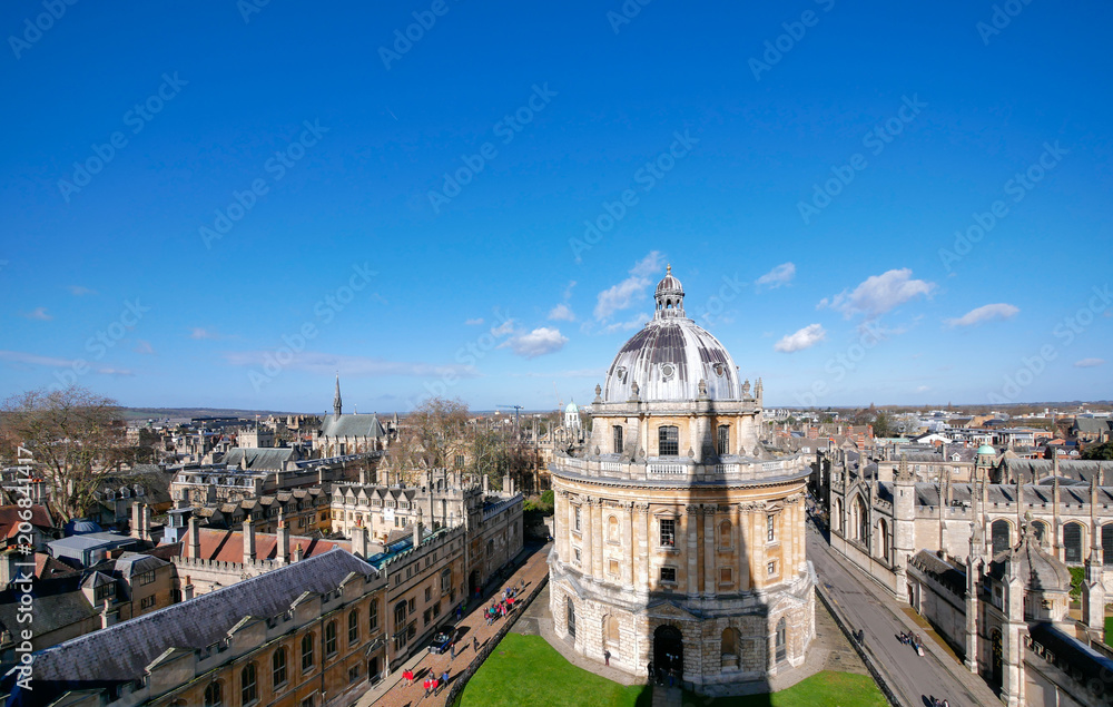 Oxford city from the top view