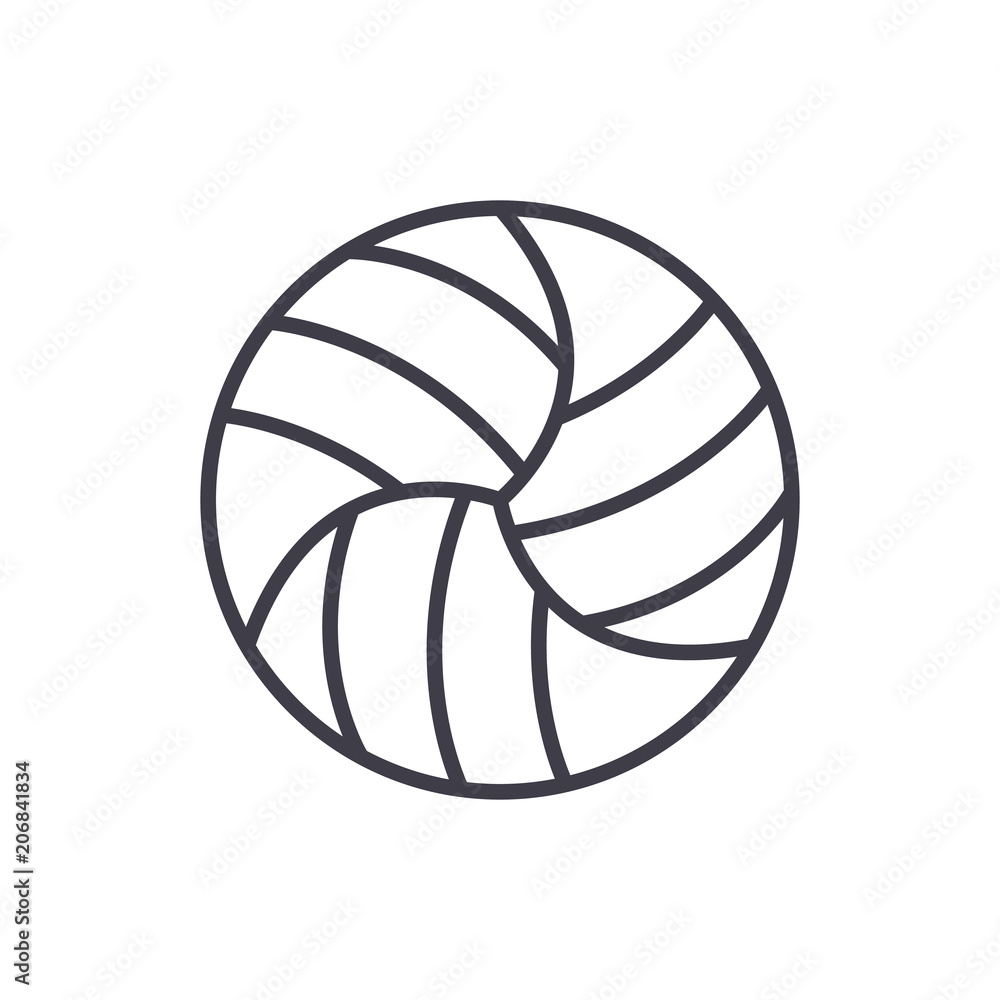 Volleyball competitions black icon concept. Volleyball competitions flat  vector symbol, sign, illustration.
