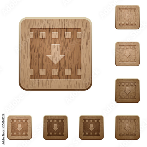 Move down movie wooden buttons