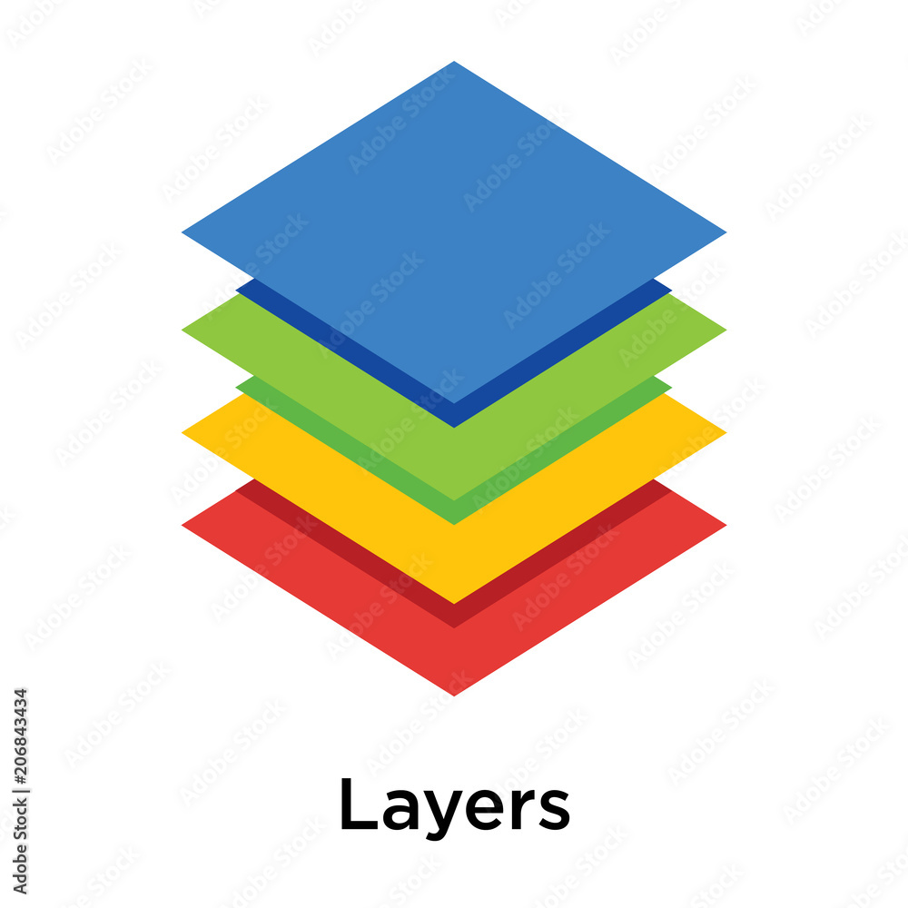 Layers icon vector sign and symbol isolated on white background Layers icon vector sign and symbol isolated on white background