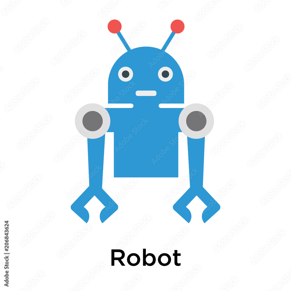 Robot icon vector sign and symbol isolated on white background Robot icon vector sign and symbol isolated on white background